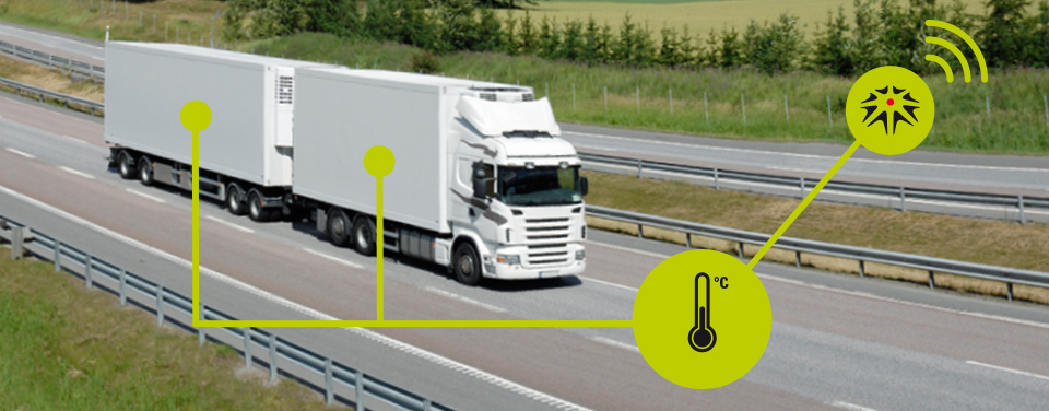 Truck with tracker cold chain solution